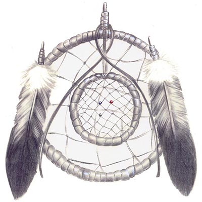 Again Dream Catcher Drawing Design Water Transfer Temporary Tattoo(fake Tattoo) Stickers NO.11166
